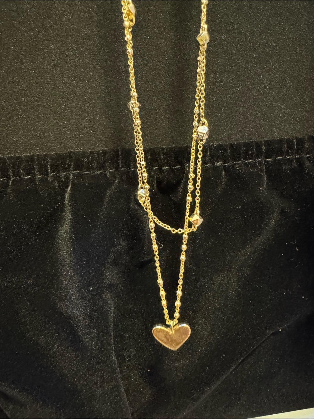 Kendra Scott Gold Layered Heart Pendant Necklace